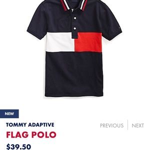 Tommy Navy Blue Flag Polo